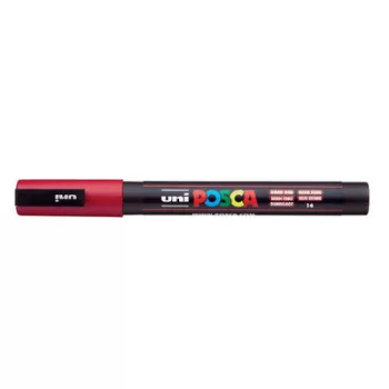   Dekormarker, 0,9-1,3 mm, UNI "Posca PC-3M", sötétpiros 1 db