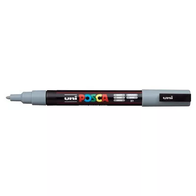 Dekormarker, 0,9-1,3 mm, UNI "Posca PC-3M", szürke 1 db