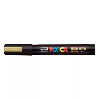 Dekormarker, 1,8-2,5 mm, UNI "Posca PC-5M", arany 1 db