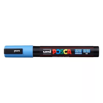 Dekormarker, 1,8-2,5 mm, UNI "Posca PC-5M", égszínkék 1 db