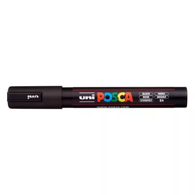 Dekormarker, 1,8-2,5 mm, UNI "Posca PC-5M", fekete 1 db