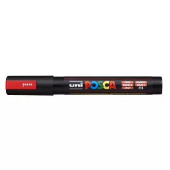   Dekormarker, 1,8-2,5 mm, UNI "Posca PC-5M", fluor piros 1 db