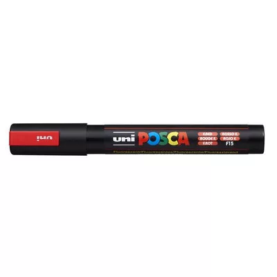 Dekormarker, 1,8-2,5 mm, UNI "Posca PC-5M", fluor piros 1 db