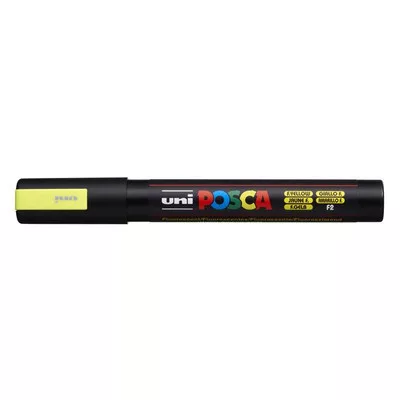 Dekormarker, 1,8-2,5 mm, UNI "Posca PC-5M", fluor sárga 1 db