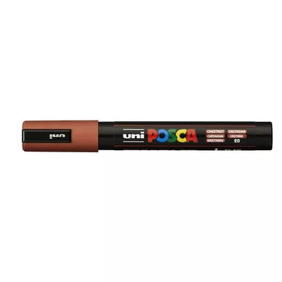Dekormarker, 1,8-2,5 mm, UNI "Posca PC-5M", gesztenyebarna 1 db