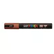 Dekormarker, 1,8-2,5 mm, UNI "Posca PC-5M", gesztenyebarna 1 db