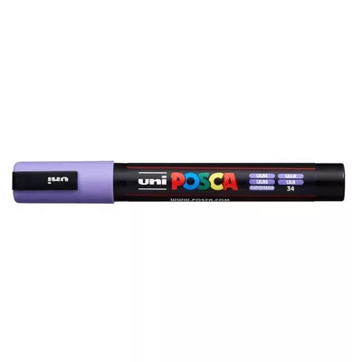 Dekormarker, 1,8-2,5 mm, UNI "Posca PC-5M", halványlila 1 db