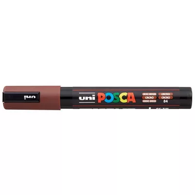 Dekormarker, 1,8-2,5 mm, UNI "Posca PC-5M", kakaó barna 1 db