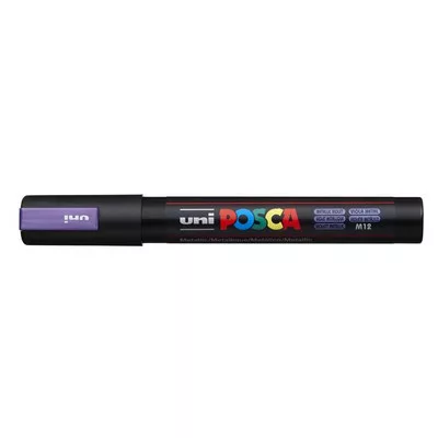 Dekormarker, 1,8-2,5 mm, UNI "Posca PC-5M", metállila 1 db