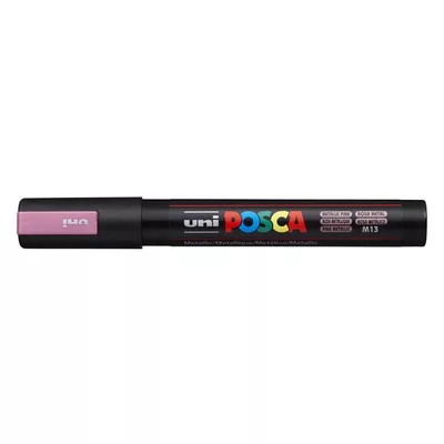 Dekormarker, 1,8-2,5 mm, UNI "Posca PC-5M", metálrózsaszín 1 db