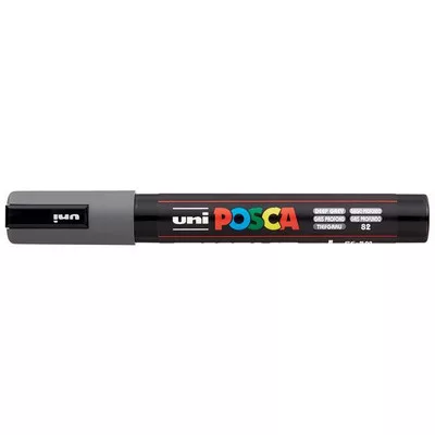 Dekormarker, 1,8-2,5 mm, UNI "Posca PC-5M", mély szürke 1 db