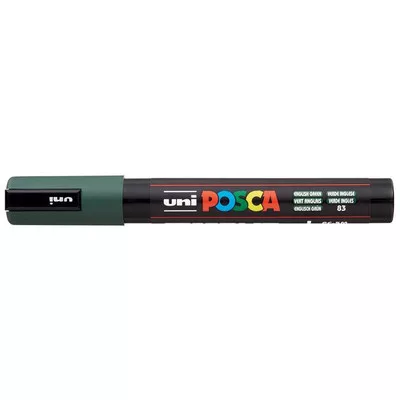 Dekormarker, 1,8-2,5 mm, UNI "Posca PC-5M", angolzöld 1 db