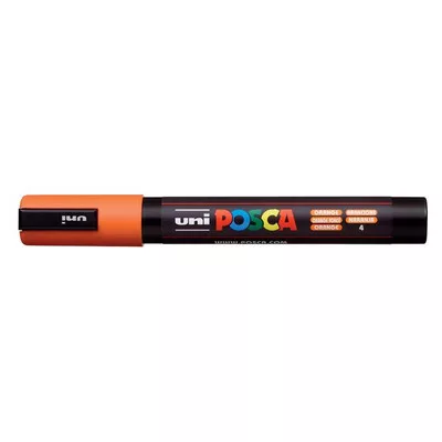 Dekormarker, 1,8-2,5 mm, UNI "Posca PC-5M", narancssárga 1 db