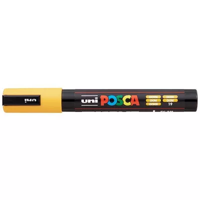 Dekormarker, 1,8-2,5 mm, UNI "Posca PC-5M", okker 1 db