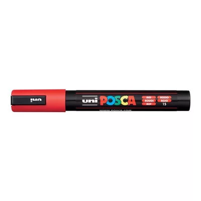 Dekormarker, 1,8-2,5 mm, UNI "Posca PC-5M", piros 1 db