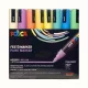 Dekormarker készlet, 1,8-2,5 mm, UNI "Posca PC-5M", 8 különböző pasztell szín 8 db