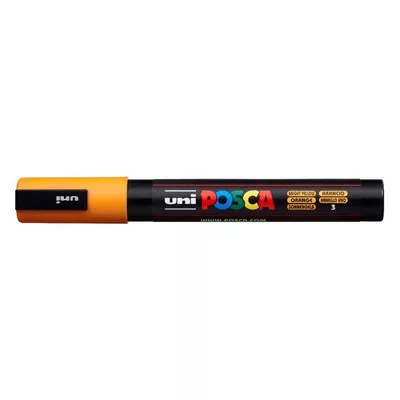 Dekormarker, 1,8-2,5 mm, UNI "Posca PC-5M", ragyogó sárga 1 db