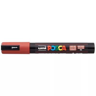 Dekormarker, 1,8-2,5 mm, UNI "Posca PC-5M", rubin vörös 1 db