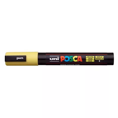 Dekormarker, 1,8-2,5 mm, UNI "Posca PC-5M", sárga 1 db