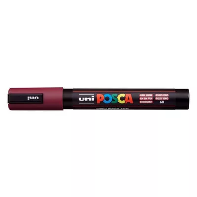 Dekormarker, 1,8-2,5 mm, UNI "Posca PC-5M", vörösbor 1 db