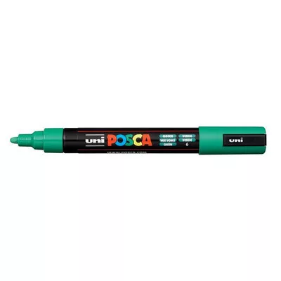 Dekormarker, 1,8-2,5 mm, UNI "Posca PC-5M", zöld 1 db
