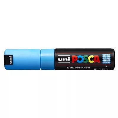 Dekormarker, 4,5-5,5 mm, UNI "Posca PC-7M", világoskék 1 db