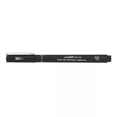 Rajzmarker, 0,2 mm, UNI PIN, fekete 1 db