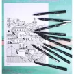 Rajzmarker, 0,4 mm, UNI PIN, fekete 1 db