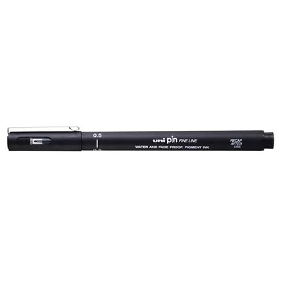 Rajzmarker, 0,5 mm, UNI PIN, fekete 1 db