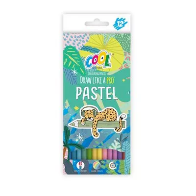 Színes ceruza készlet, kerek, COOL BY VICTORIA "Pastel", 12 pasztell szín 12 db