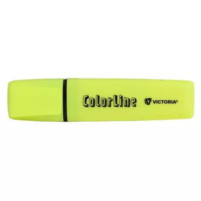 Szövegkiemelő, 1-5 mm, VICTORIA OFFICE, "ColorLine", sárga 1 db