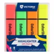 Szövegkiemelő készlet, 1-5 mm, VICTORIA OFFICE, "ColorLine", 4 különböző szín 4 db