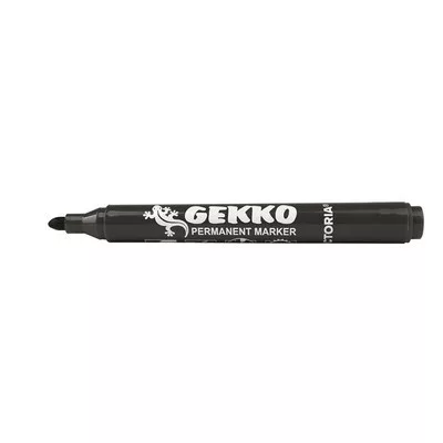 Alkoholos marker, 1-3 mm, kúpos, VICTORIA OFFICE, "Gekko", fekete 1 db