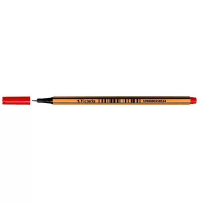 Tűfilc, 0,4 mm, VICTORIA OFFICE,"Slim", piros 1 db