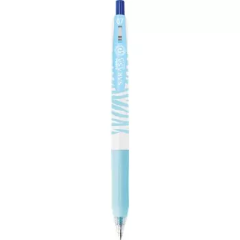  Zseléstoll, 0,33 mm, nyomógombos, csíkos test, ZEBRA "Sarasa Clip Pastel", pasztellkék 1 db