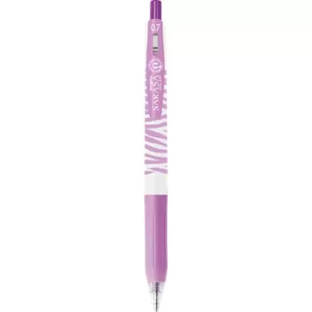   Zseléstoll, 0,33 mm, nyomógombos, csíkos test, ZEBRA "Sarasa Clip Pastel", pasztell-lila 1 db