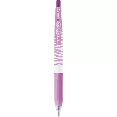 Zseléstoll, 0,33 mm, nyomógombos, csíkos test, ZEBRA "Sarasa Clip Pastel", pasztell-lila 1 db