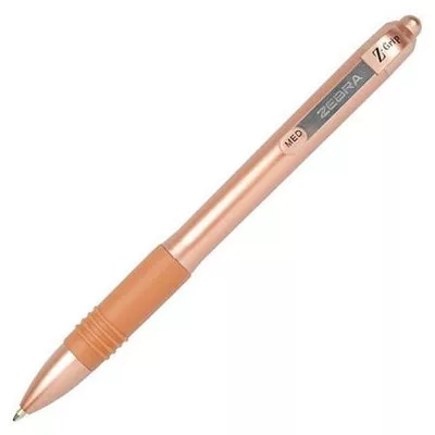 Golyóstoll, 0,27 mm, nyomógombos, ZEBRA "Z-Grip Smooth Rose Gold", kék 1 db