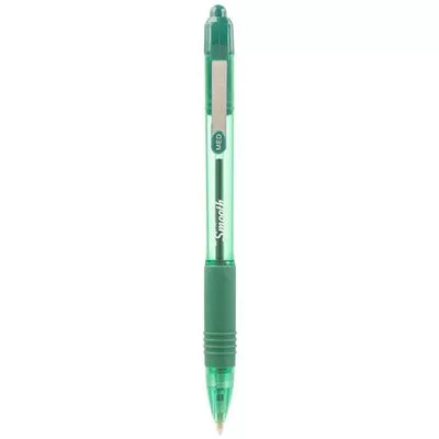 Golyóstoll, 0,27 mm, nyomógombos, ZEBRA "Z-Grip Smooth", zöld 1 db