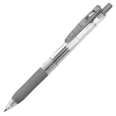 Zseléstoll, 0,33 mm, nyomógombos, ZEBRA "Sarasa Clip", szürke 1 db
