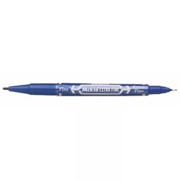   Alkoholos marker, 0,5/1,0 mm, kétvégű, ZEBRA "Mckie Extra Fine", kék 1 db