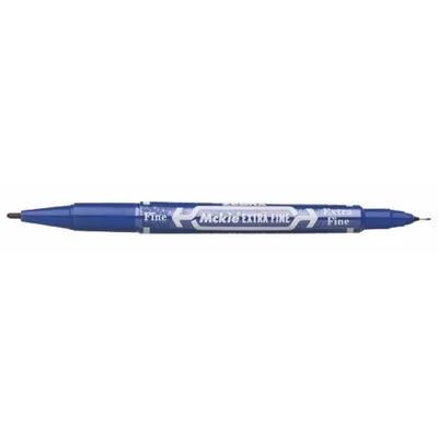 Alkoholos marker, 0,5/1,0 mm, kétvégű, ZEBRA "Mckie Extra Fine", kék 1 db