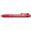 Alkoholos marker, 1,3 mm, nyomógombos, ZEBRA "Mckie Retractable", piros 1 db