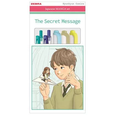 Írószer készlet, ZEBRA "Manga Set, The secret message", 5 darabos 5 db