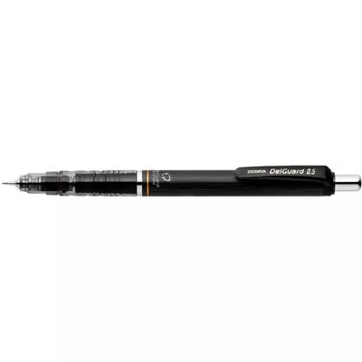 Nyomósirón, 0,5 mm, ZEBRA "DelGuard", fekete 1 db