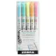 Szövegkiemelő készlet, 1,4/4,0 mm, kétvégű, ZEBRA "Mildliner Fluorescent", 5 szín 5 db