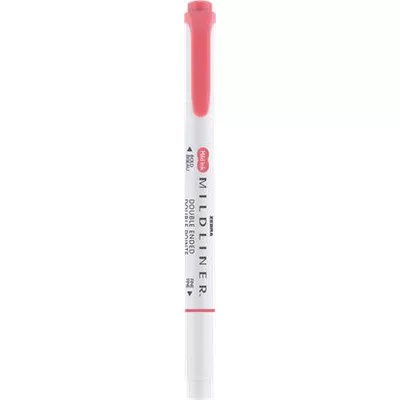 Szövegkiemelő, 1,0/3,5 mm, kétvégű ZEBRA "Mildliner Cool & Refined" piros 1 db