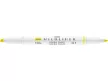 Szövegkiemelő, 1,0/3,5 mm, kétvégű, ZEBRA "Mildliner Fluorescent", sárga