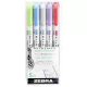 Szövegkiemelő készlet, 1,4/4,0 mm, kétvégű ZEBRA "Mildliner Cool & Refined" 5 szín 5 db