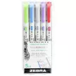 Szövegkiemelő készlet, 1,4/4,0 mm, kétvégű ZEBRA "Mildliner Cool & Refined" 5 szín 5 db